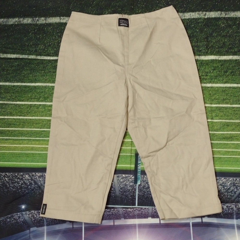 Versace - jeans couture tan Capri pants size 5/6